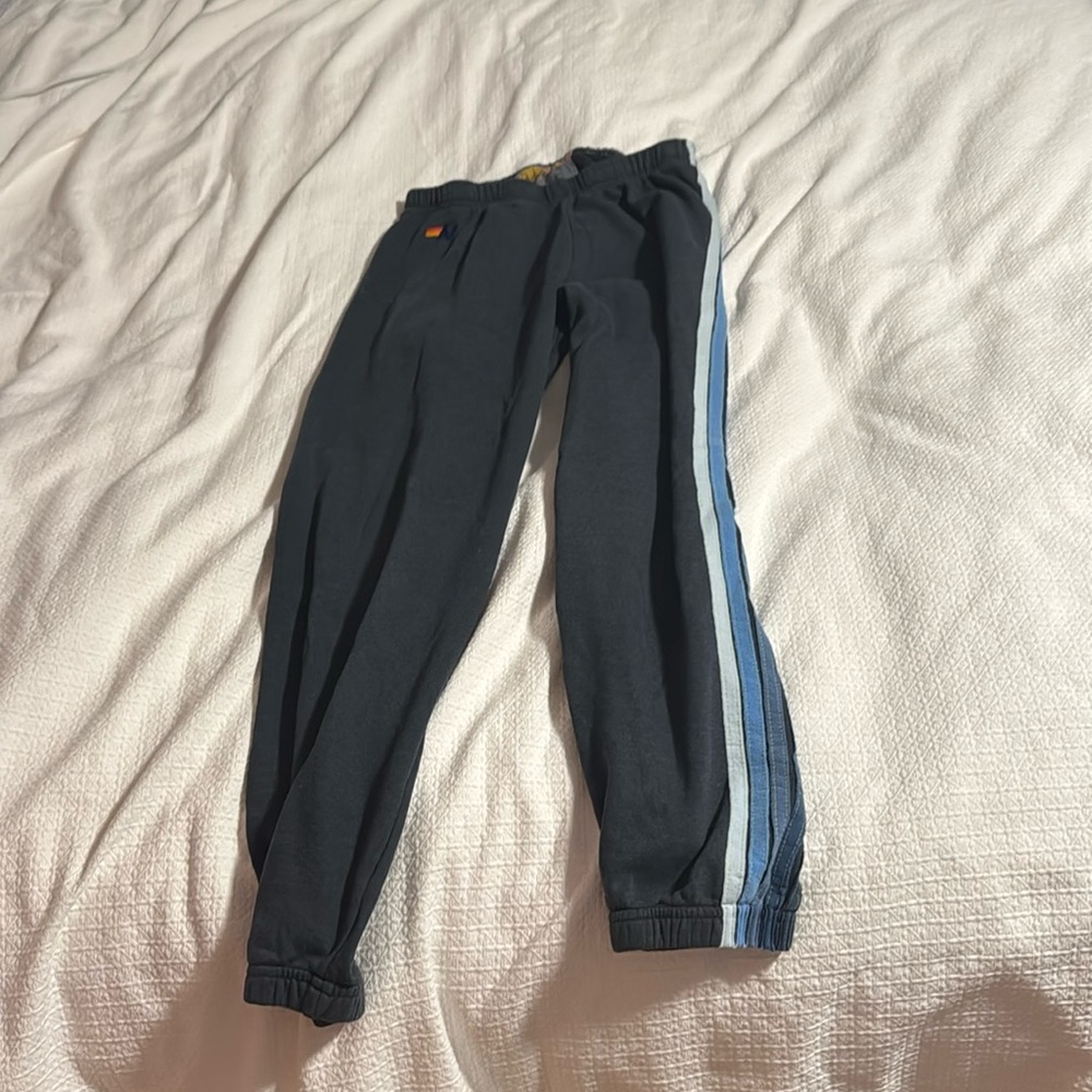 Aviator nation blue 5 stripe sweatpants